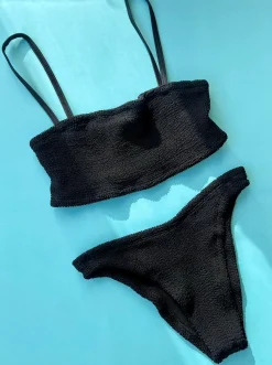 Hunza G: Gigi Straps Bikini Set - Black