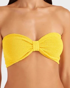 Hunza G: Jean Strapless Bikini Set - Sunflower