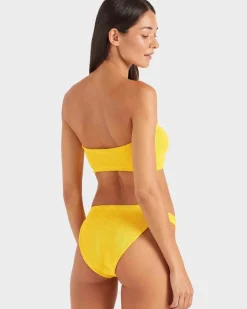 Hunza G: Jean Strapless Bikini Set - Sunflower