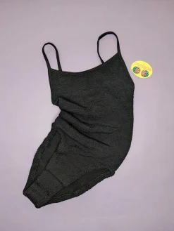 Hunza G: Pamela Scoop Neck One Piece - Black