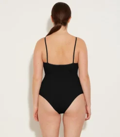Hunza G: Pamela Scoop Neck One Piece - Black