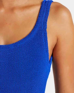 Hunza G: Square Neck One Piece - Royal Blue