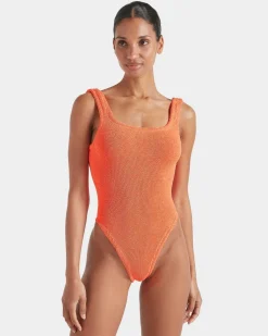 Hunza G: Square Neck One Piece - Orange