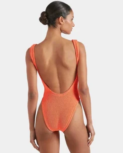 Hunza G: Square Neck One Piece - Orange