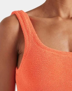 Hunza G: Square Neck One Piece - Orange