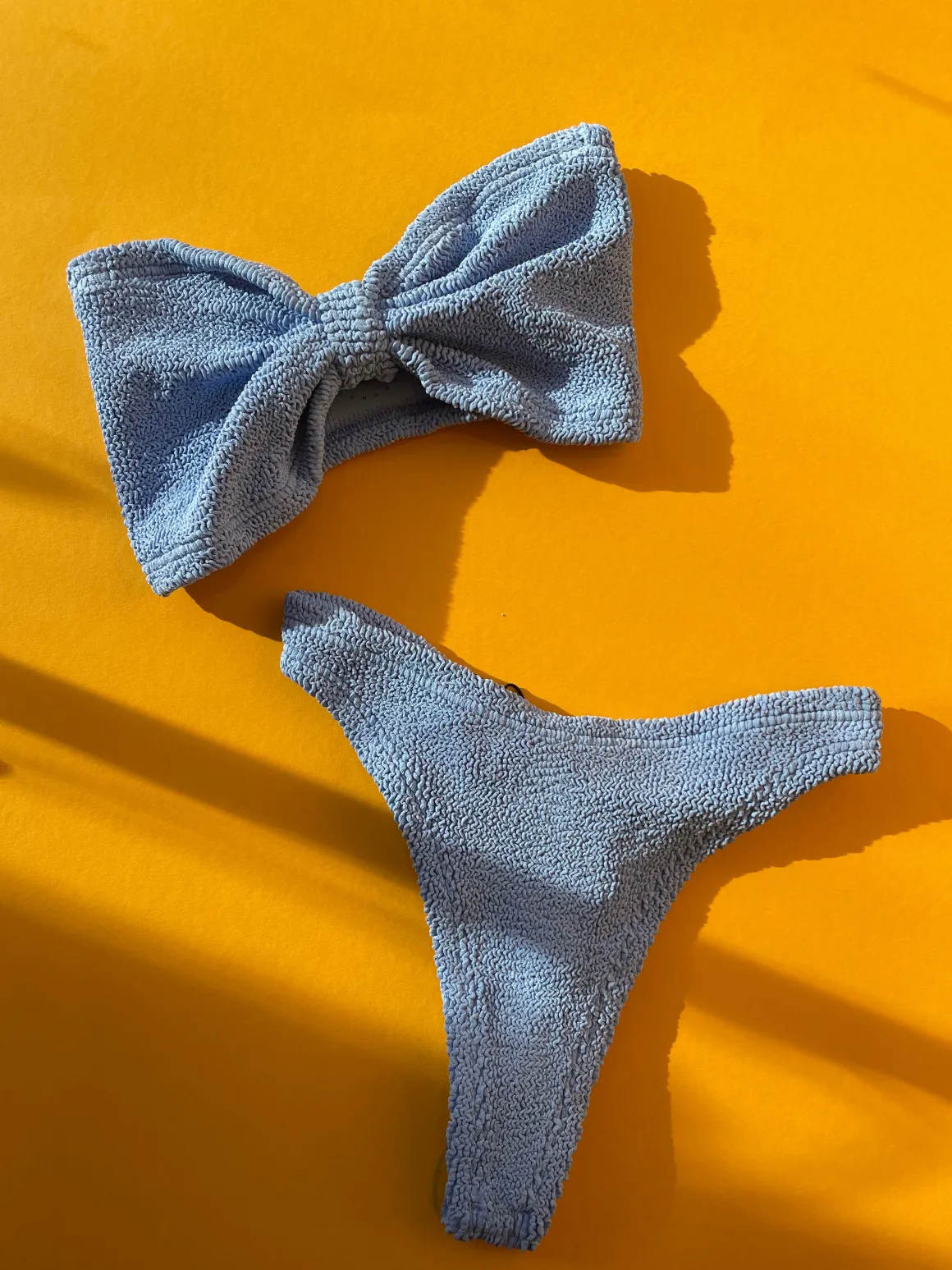 Hunza G: Tina Strapless Bikini Set - Cornflower