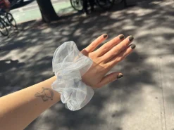 Izabel: Printed Tulle Scrunchie