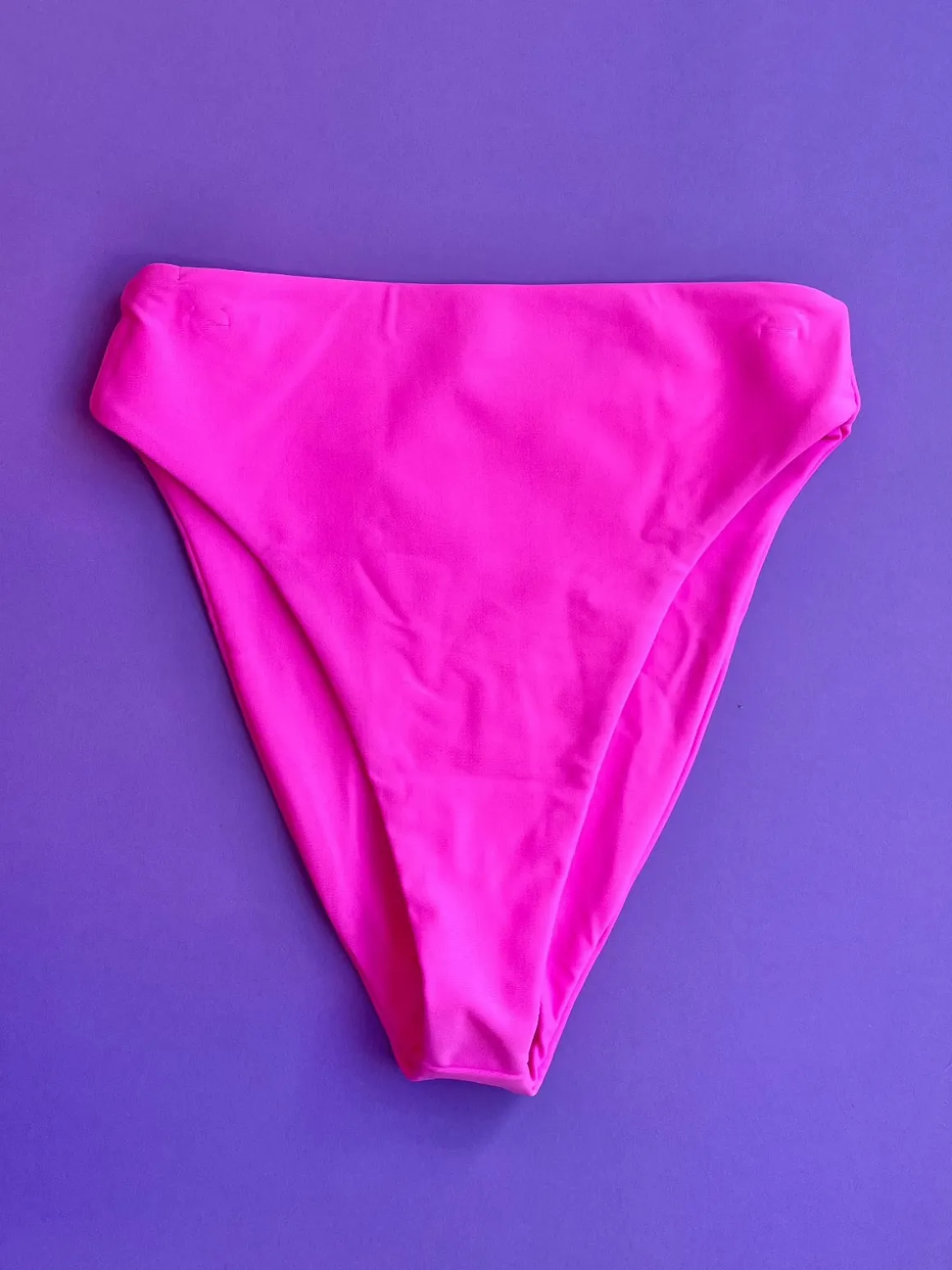 Jade Swim: Incline High Waisted Cheeky Bikini Bottom - Hot Pink