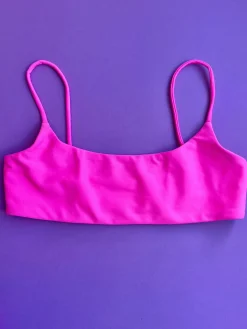 Jade Swim: Muse Thin Strap Bikini Top - Hot Pink