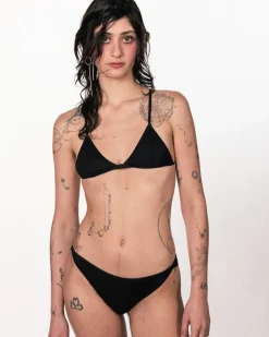 La Fille d'O: Can Thrill Triangle Bikini Top - Black