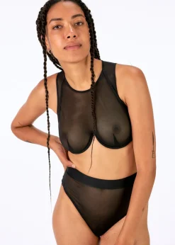 La Fille d'O: Futura High Neck Bra - Black