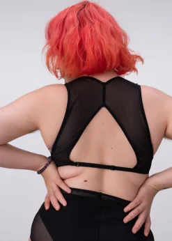 La Fille d'O: Futura High Neck Bra - Black