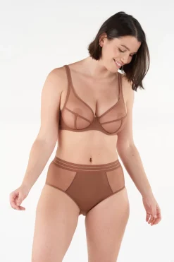 Maison Lejaby: Nufit High-Waisted Brief - Cocoa