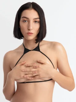 Marika Vera: Liza Halter Frame Top - Black