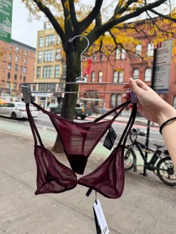 Marika Vera: Moore Triangle Bra - Burgundy