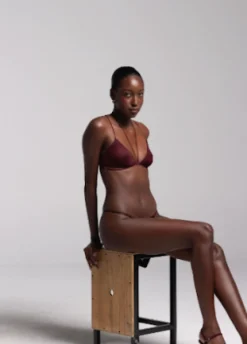 Marika Vera: Moore Triangle Bra - Burgundy