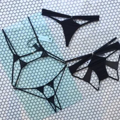 Marika Vera: Ruby Cutout Thong - Black