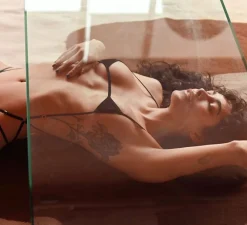 Marika Vera: 80's Moore Ouvert Cage Bodysuit - Black