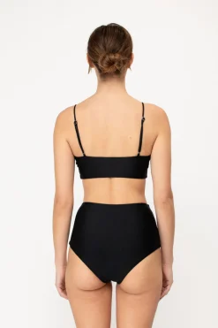 Mikoh: Lami High-Waisted Bikini Bottom - Black