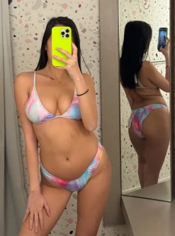 Minimale Animale: Mirage Triangle Bikini Top - Caribbean Dream