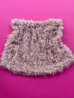 Miss Crofton: Heather Feathered Miniskirt - Pink