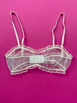 Miss Crofton: She's A Peach Mesh Bralette - M, Last One!