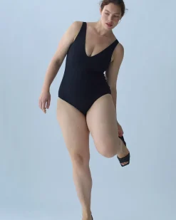 Nu Swim: Cyn Plunge One Piece - Black