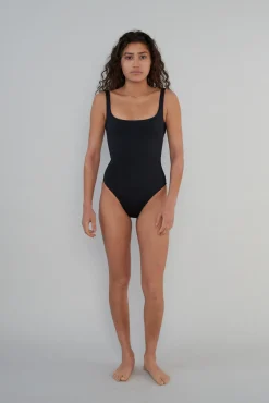 Nu Swim: Pistachio Scoop Back One Piece - Black