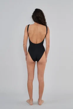Nu Swim: Pistachio Scoop Back One Piece - Black
