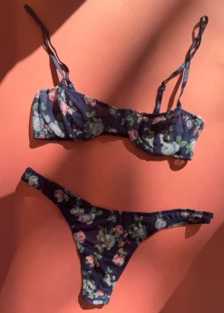 Only Hearts: In Bloom Underwire Mesh Bra - Blu Rose