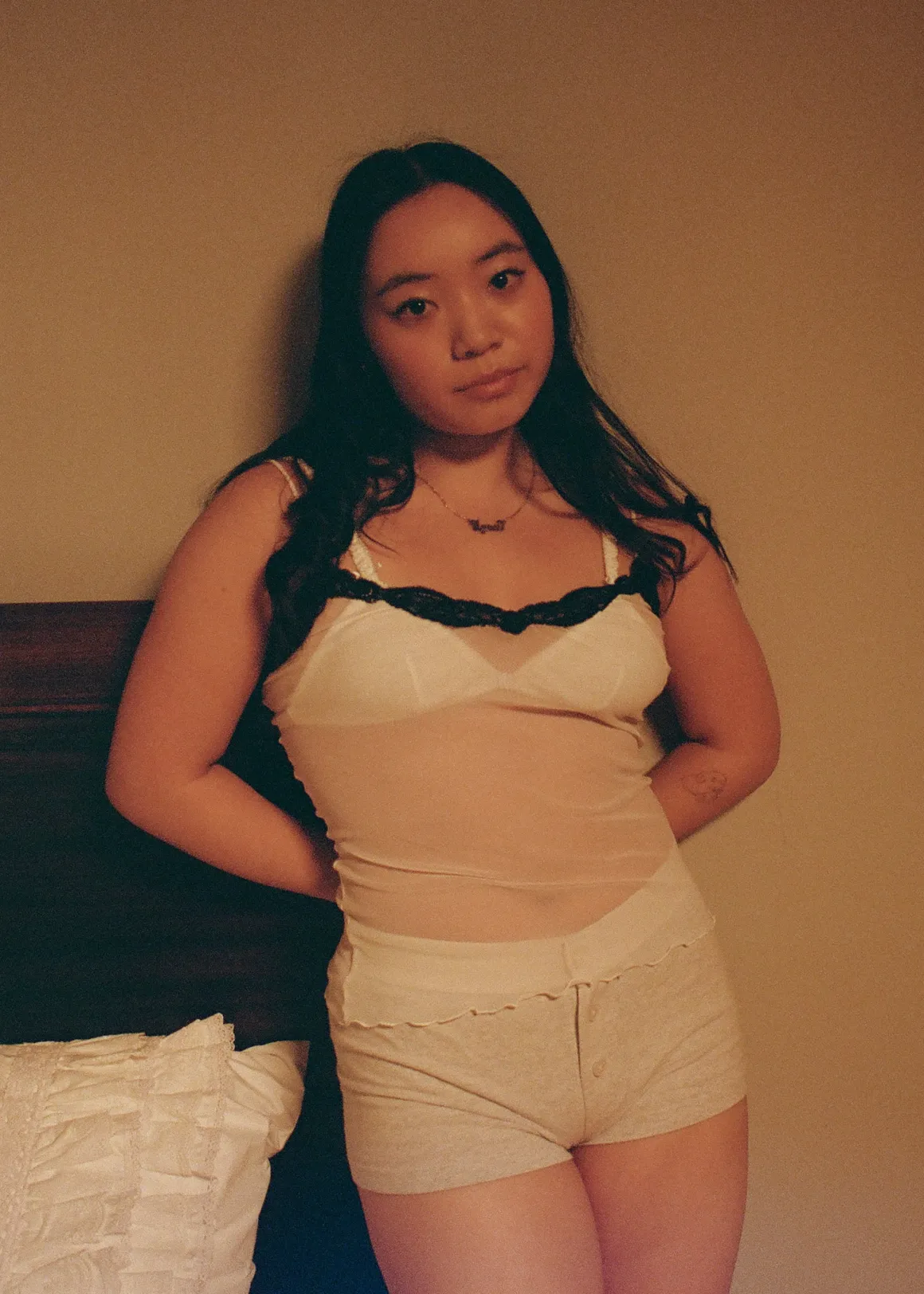 Only Hearts: Tulle with Lace Cami - White/Black