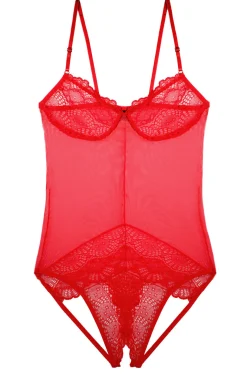 Only Hearts: Whisper Sweet Nothings Coucou Ouvert Bodysuit - Tango Red