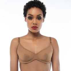 Ownbrown: Underwire Mesh Bra - Amani