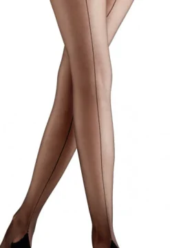 Pretty Polly: Back Seam Tights - Black