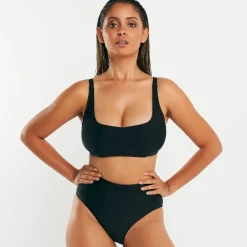 RAQ: High-Waisted Full Bikini Bottom - Black