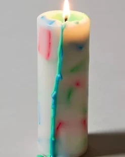 Ri-Ri-Ku: Drip Taper Candle - White