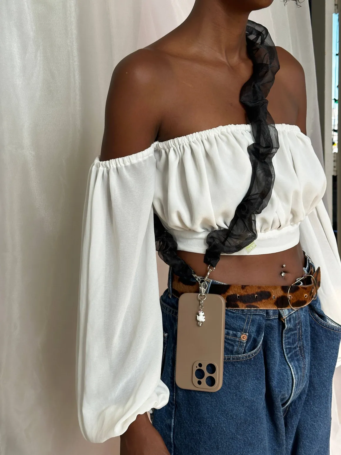 Room Shop: Organza Phone Strap - Ivory