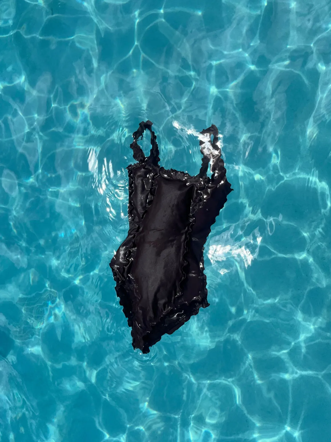 Sherris: Ruffle Corset One Piece - Black