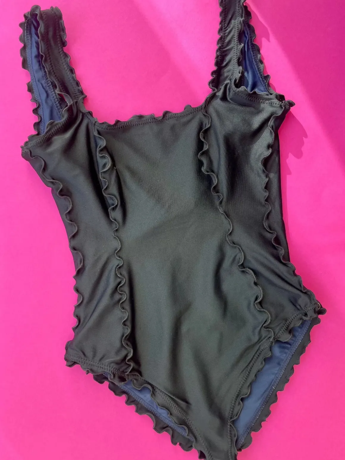 Sherris: Ruffle Corset One Piece - Black