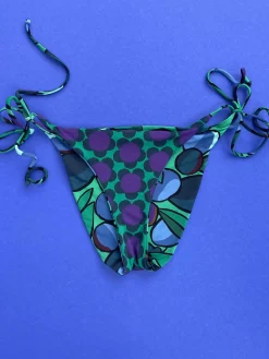 Siyu: Limona Reversible Tie Side Bikini Bottom - Purple Multi