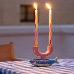 Talking Tables: Checkered Taper Candle