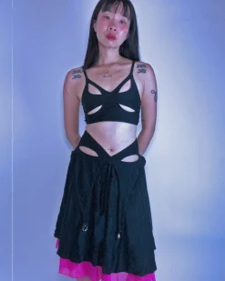 The End: Automatic Cutout Bralette - Black