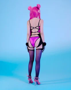 The End: Sakura Drops Ouvert Body Harness - Black