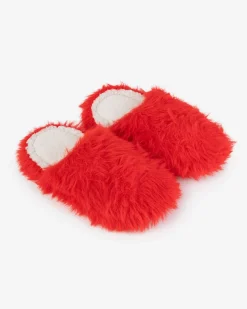 Verloop: Faux Fur Slide Slippers - Poppy