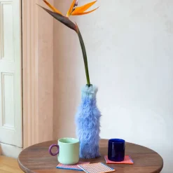 Verloop: Faux Fur Bottle Sleeve - Golden Olive