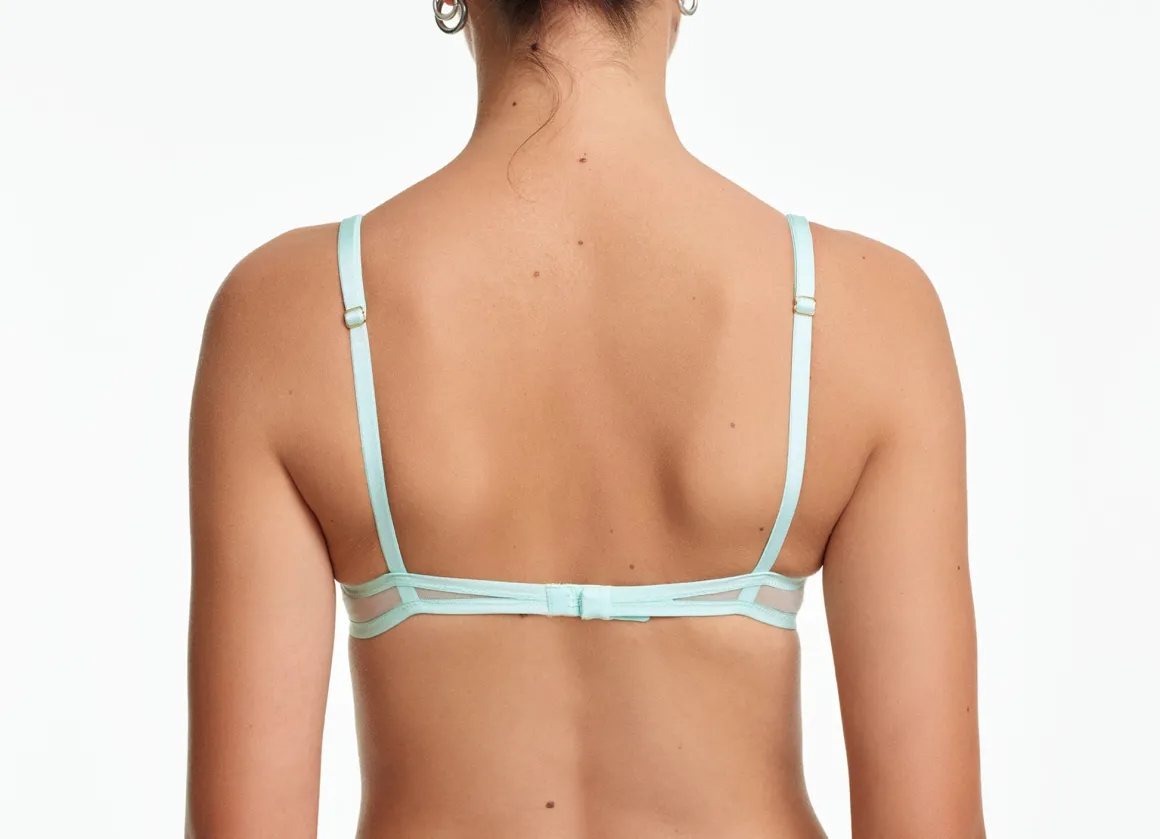 Yasmine Eslami: Jeanne Mesh Underwire Bra - Persian Green
