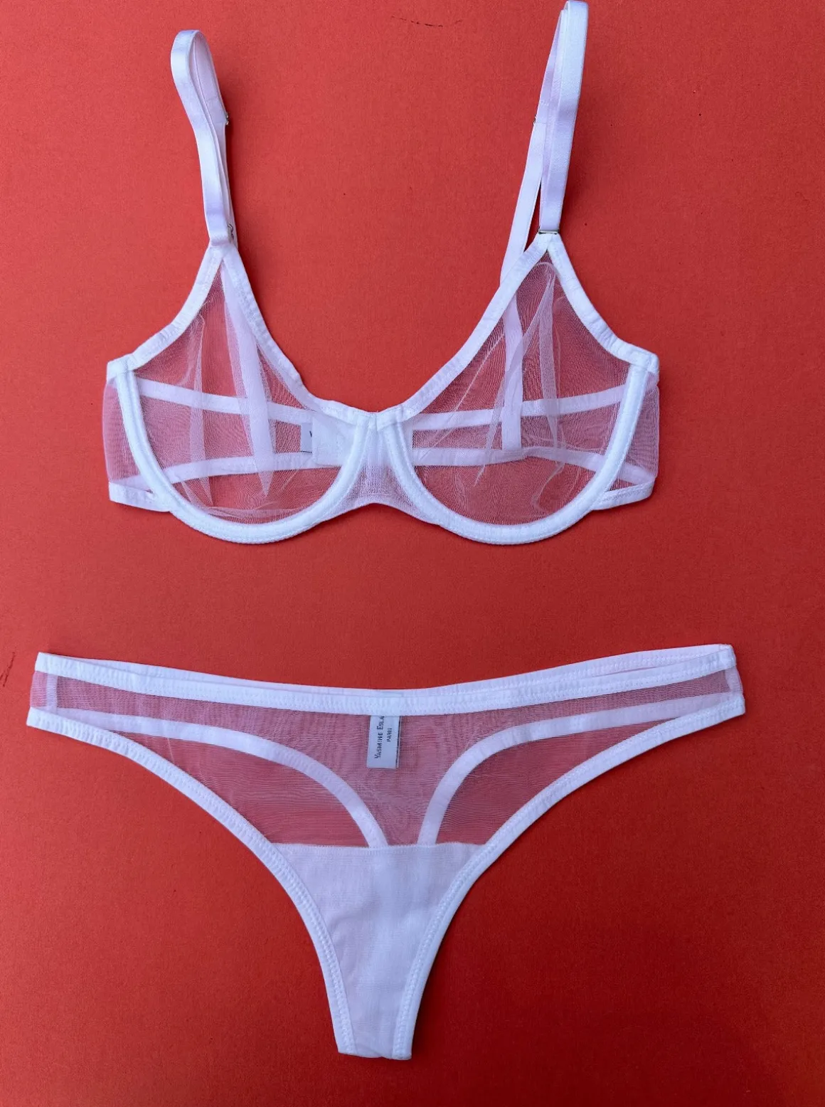 Yasmine Eslami: Jeanne Mesh Underwire Bra - 34E