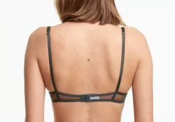 Yasmine Eslami: Jeanne Mesh Underwire Bra - Black Forest