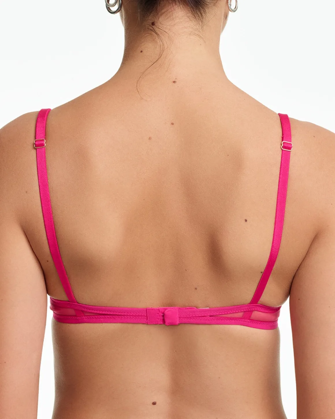 Yasmine Eslami: Jeanne Mesh Underwire Bra - Indian Pink