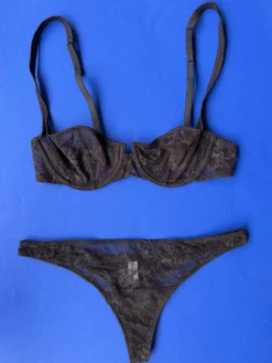 Yasmine Eslami: Louise Lace Balcony Bra - Ristretto